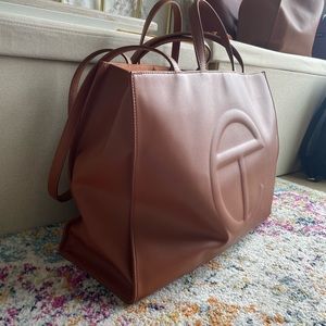 Brand New Brown Large Telfar Shopping Bag.